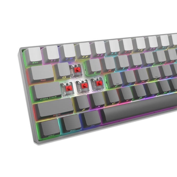 różowa klawiatura mechaniczna z podświetleniem RGB
